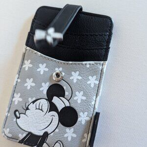 NWOT Retro Minnie Mouse Disney RFID Card Holder Wallet Vintage B/W Collectible